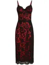 Dolce & Gabbana Lace Midi Slip Dress In Black