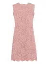 Dolce & Gabbana Floral-lace Midi Dress In Pink