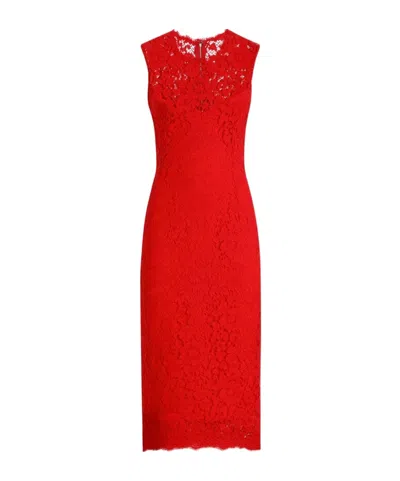 DOLCE & GABBANA DOLCE  GABBANA FLORAL LACE DRESS