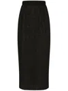 Dolce & Gabbana Tulle Calf-length Skirt With All-over Dg Logo In Black
