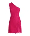 Dolce & Gabbana Short Shocking Pink Lace Dress In Red
