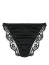 Dolce & Gabbana Floral-lace Panelled Briefs In Black