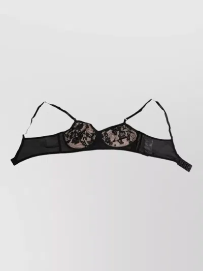 Dolce & Gabbana Floral Lace Sheer Bra Underwear Set