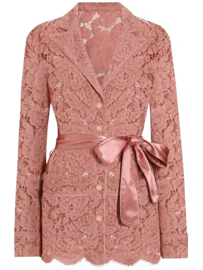 Dolce & Gabbana Floral-lace Shirt In Multicolor
