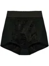 Dolce & Gabbana Lace Shorts High Waist Above Knee Hem In Black