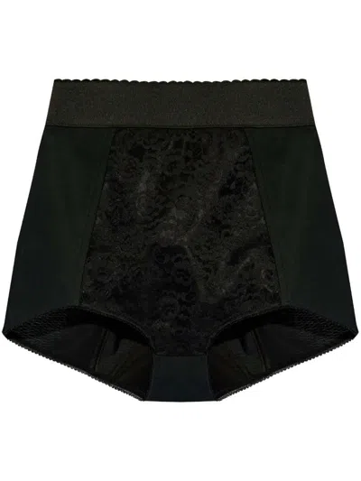 Dolce &amp; Gabbana Lace Shorts High Waist Above Knee Hem In Black