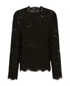 Dolce & Gabbana Floral Lace Single-breasted Jacket In Black