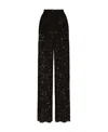 Dolce & Gabbana Flared-leg Lace Pants In Black