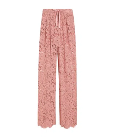 DOLCE & GABBANA FLORAL LACE TROUSERS