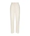 Dolce & Gabbana Logo Lace Casual Pants In White