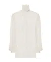Dolce & Gabbana Floral Lace Turtle-neck Blouse In White