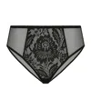 Dolce & Gabbana Floral-lace Virgin Wool Briefs In Black