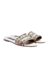 Dolce & Gabbana Elegant Open Toe Sandals With Tpu And Leather Outsole In Blue