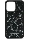 Dolce & Gabbana Lace-effect Iphone 12 Pro Case In Schwarz