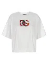 Dolce & Gabbana Short Sleeve Floral Logo T-shirt In Multi
