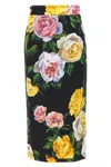 Dolce & Gabbana Multicolor Shirt With Oversize Pointed Collar And All-over Floral Motif In Silk Stretch Woman