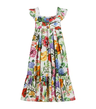 Dolce & Gabbana Kids' Floral Maxi Dress In Multi