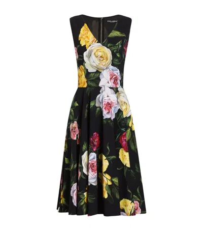 DOLCE & GABBANA FLORAL MIDI DRESS