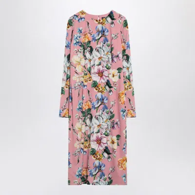 DOLCE & GABBANA DOLCE & GABBANA FLORAL MIDI DRESS IN BLEND