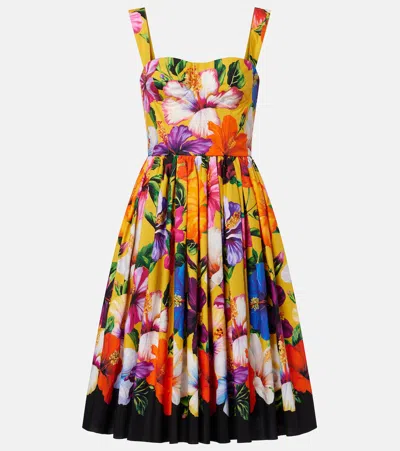 Dolce & Gabbana Floral Midi Dress In Multi