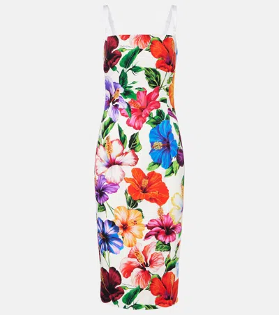 Dolce & Gabbana Floral Midi Dress In Multi
