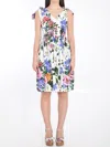 Dolce & Gabbana Floral Midi Dress In Multicolor