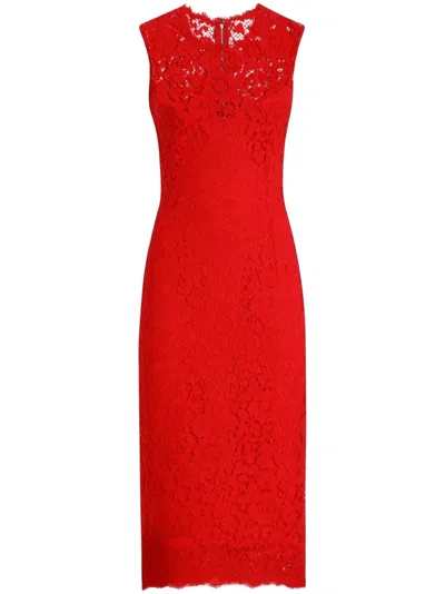 DOLCE & GABBANA FLORAL MIDI DRESS