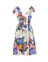 Dolce & Gabbana Floral Midi Dress In White