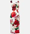 Dolce & Gabbana White Dress With Floral Print In White