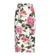 Dolce & Gabbana Rose Print Jacquard Midi Skirt