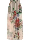 Dolce & Gabbana Elastic Waistband Floral Bermuda Shorts With Drawstring In Multicolour