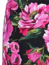 Dolce & Gabbana Black Floral Cotton Dress With Peonies
