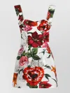 Dolce & Gabbana Floral Mini Dress Sweetheart Neckline Straps In Multi