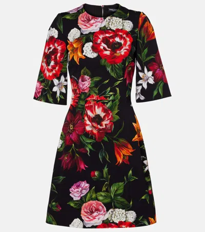Dolce & Gabbana Floral Minidress In Multi