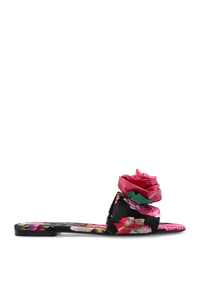 DOLCE & GABBANA DOLCE & GABBANA FLORAL MOTIF SLIDES