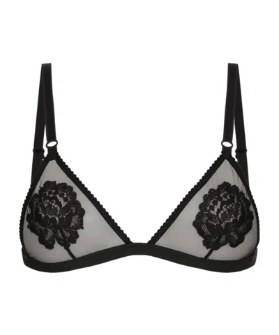 DOLCE & GABBANA DOLCE  GABBANA TRIANGLE CUP LACE BRA