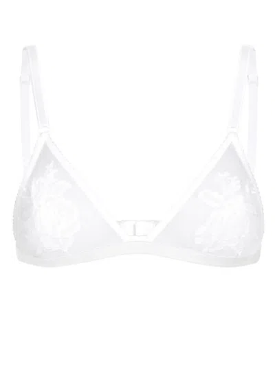 Dolce & Gabbana Lace Triangle Bra In White