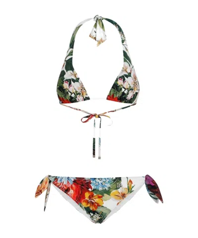 Dolce & Gabbana Dolce  Gabbana Floral Motif Two-piece Swimsuit