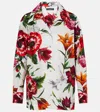 Dolce & Gabbana Floral Print Cotton Shirt With Classic Collar