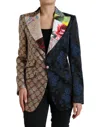 Dolce & Gabbana Floral Patchwork Jacquard Blazer In Multi