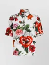 Dolce & Gabbana Floral Pattern Cotton Shirt In Pink