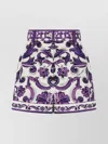 Dolce & Gabbana 'maiolica' Print Bermuda Shorts In Purple