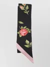 Dolce & Gabbana Floral Pattern Scarf Featuring Contrast Border In Multi