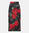 Dolce & Gabbana Floral Pencil Skirt In Multicoloured