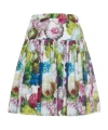 Dolce & Gabbana Floral-print Pleated Miniskirt