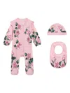 Dolce & Gabbana Floral-print Babygrow Set In Pink