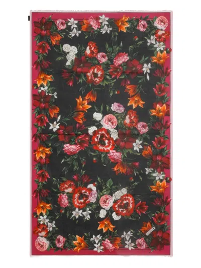 Dolce & Gabbana Floral-print Beach Towel In Red