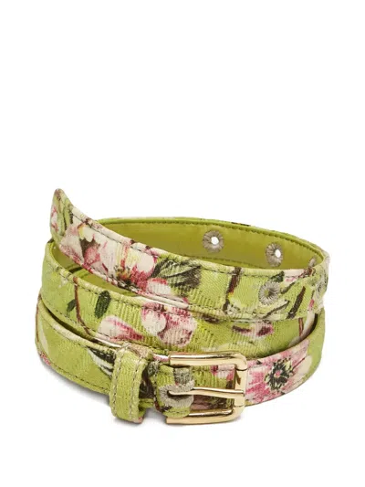 Pre-owned Dolce & Gabbana Floral-print Belt