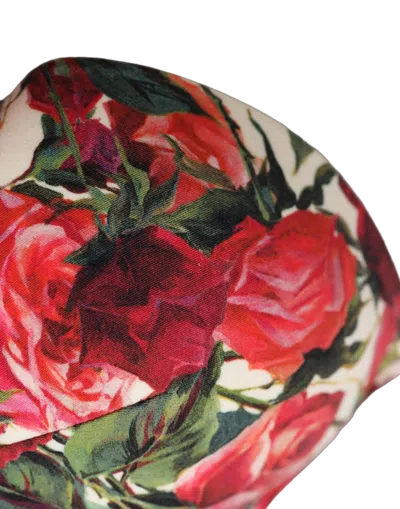 Dolce & Gabbana Floral Print Bikini Top In Multi