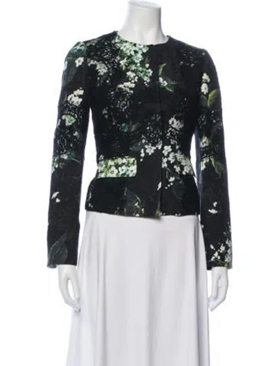 Pre-owned Dolce & Gabbana Floral Print Blazer In Multicolor
